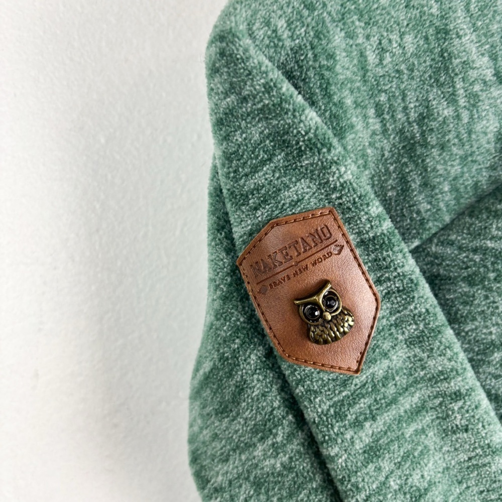 Naketano Women’s Green Fleece Hooded Jacket Sz XS - Picture 7 of 13